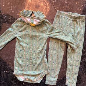 Misha &Puff girls Green Patterned outfit Set
Organic cotton